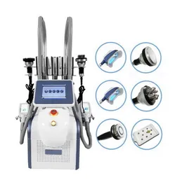 6 IN 1 Cryolipolysis Body Shaping Cryotherapy Macchina dimagrante Perdita di peso Riduzione del grasso Cavitazione Lipolaser RF Attrezzatura di bellezza multifunzionale