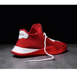 Sapato casual sneaker liso tênis de malha vermelho com laços fábrica tamanho direto 39-44 presente chaussures despeje femmes
