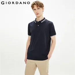 giordano 남자 폴로스 하이테크 Quicke Qrying Contrast 폴로 셔츠 안티 Wrinlde 메쉬 라이닝 Soild Camisa Polo Masculina 01011387 210401