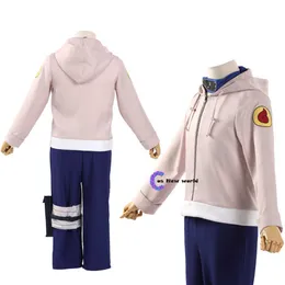 6pics Hot Anime New Hyuga Hinata Costume Cosplay Shippuden 2nd Generation Complete Set Adult Women Suit Y0913