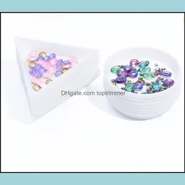 Other Items Salon Health & Beautyplastic Triangle Round Bead Sorting Trays Nail Art Tray Picking Plates For Diamond Jewelry Drop Delivery 20