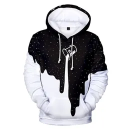 2021 Svart Hälla Mjölk Starry Paint Bucket Män Hoodie 3D Tie Dyed Printed Plus Size Hooded Bluzy DLA Par Bomull Sweatshirt 4XL Y0809