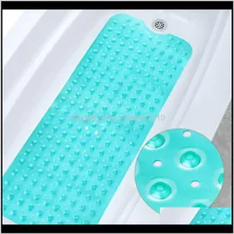 Mats Accessories Home & Garden Drop Delivery 2021 Rec 40X100Cm Pvc Large Anti-Skid Bath Soft Bathroom Mas Mat Rugs Suction Cup Non-Slip Super