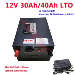 強力なLTO 12V 30AH 40AHリチウムタイタン酸リチウム2.4V LTOセルBMSを備えたボートトローリングアウトドアライトキャンプケヤック+5A充電器