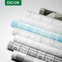 DICOR 500 cm Adesivi da cucina moderni Adesivi murali modello classico antiolio impermeabili Proteggi desktop autoadesivo 210705