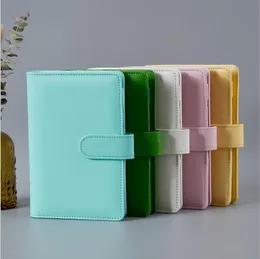 12 Colors Notepad A6 Notebook Binder Diary Handbook Shell Multi-function 6 Circle Ring Simple Portable Office Travel Record Cases