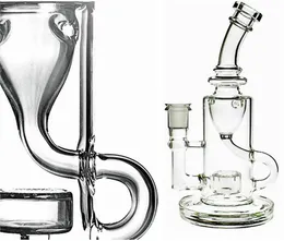 Klein 10 inches classic glass bong Recycler fab hookahs toro smoke water pipe oil rigs Matrix perc smoking water pipes joint 14.5mm dab rig