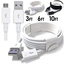 Hög hastighet Typ C USB C Micro V8 Charger Cable 1M 2M 3M CORD LINE för Samsung S8 S10 S20 S21 Huawei Android Phone PC Mp3