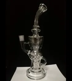 Exosphose Glass Bong Recycler FTK Hookahs Fab Egg Bongs Toro Rökrör Olje Riggar Matrix Perc Klein Torus Rökning Vattenrör Fog 14mm