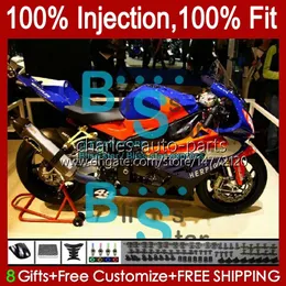 Spritzgussform für BMW S-1000RR S 1000RR 1000 RR S1000-RR 09-14 Blau Orange Karosserie 19No.114 S1000 RR 2009 2010 2011 2012 2013 2014 S1000RR 09 10 11 12 13 14 OEM Verkleidungen