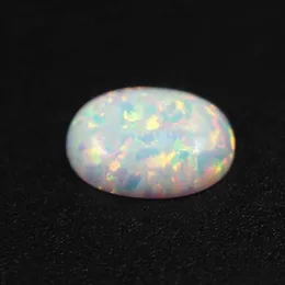 Laboratorium Utworzone Opal Gemstone Oval 18x13mm Biały Niebieski Opal Flatback Koraliki Cabochon Kamień do pierścienia Dokonywanie H1015
