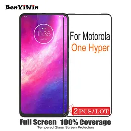 Original Full Cover Screen Protector Tempered Glass f￶r en Hyper Protective Moto OneHyper XT2027 Film mobiltelefonskyddare