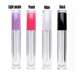 Lagringsflaskor Krukor 50 st / parti 5ml Tom LipGloss Tube With Wand Refillerbar Läppglansbehållare Oljevenor Glasögon Partihandel