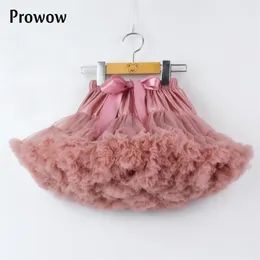 Ragazze Tutu Gonne Solid Fluffy Tulle Princess Ball Gown Pettiskirt Kids Ballet Party Performance per bambini W-PP001 220314
