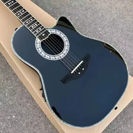 Ovation Guitar 6文字列Ovationアコースティックエレキギターエボニー