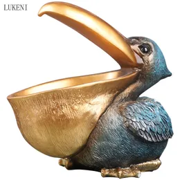 creative beak storage resin living room decoration table home personality green luxury cartoon 210414