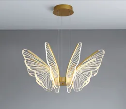 Novas lâmpadas de borboleta lâmpadas modernas minimalistas minimalistas criativos sala de estar quarto infantil levou decorativo inteligente