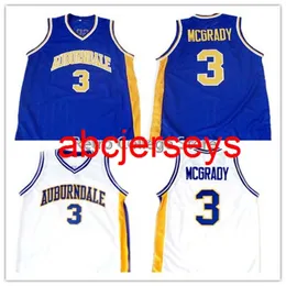 Tracy McGrady #3 Auburndale High School Blue White Basketball Jersey Tritched أي اسم رقم NCAA XS-6XL
