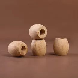 Natural Bamboo Mini Drewniane Przenośne Suche Ziół Tabaczek Pereroll Perroll Rolling Papieros Stand Base One Hitter Display Cigar Pokaż Bong Back Backet DHL za darmo