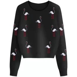 Роскошная одеждаДизайнерский женский свитер Пуловер Классическая вязаная куртка Модная женская теплая жаккардовая одежда Письмо с вышивкой Свитера с длинным рукавом