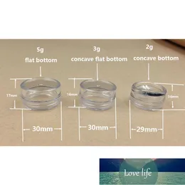 10pcs 2g/3g/5g/10g/15g/20g Plastic Clear Cosmetic Jars Container White Lid Lotion Bottle Vials Face Cream Sample Pots Gel Boxes Factory price expert design