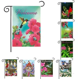 Bandiera del giardino primaverile Bandiera americana per gli animali da giardino all'aperto 30 * 45 cm Bandiere in lino per feste 11 stile T2I51987