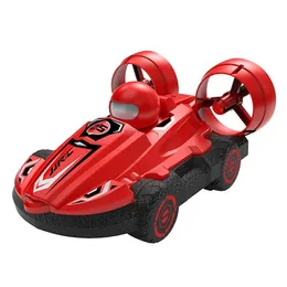 JJRC Q86 2-i-1 amfibisk fjärrkontroll Hovercraft båt RC stunt drift bil - röd