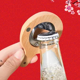 Wood Beer Opener with Magnet Wooden and Bamboo Refrigerator Magnet Magnetic Bottle Openers RRA11573