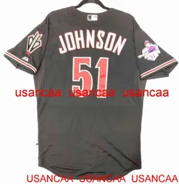 Maglia cucita RANDY JOHNSON COOL BASE JERSEY Throwback Maglie Uomo Donna Youth Baseball XS-5XL 6XL