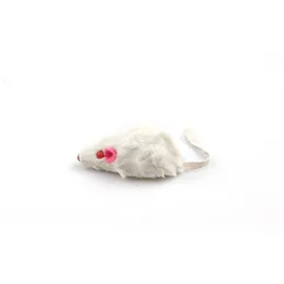 猫のおもちゃ12pcs falseマウスペット長髪の尾マウスは柔らかい本物の毛皮のきしみのおもちゃ3262をガタガタ鳴らす