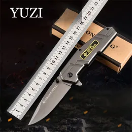 Yuzi Titanium Folding Knives 3CR13MOV 57HRC Drewno uchwyt taktyczny kemping polowanie na przetrwanie narzędzia EDC