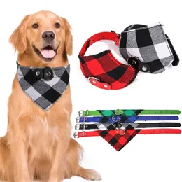 Dog Bandanas Apparel Plaid Pet Scarf Triangle Bib Kerchief för små medelstora stora hundar Tvättbara kvadratiska utskrift Justerbara reversibla valpkatt tillbehör husdjur