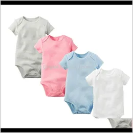 Jumpsuitsrompers Kleidung Baby Kinder Umstandsmode Drop Delivery 2021 Strampler Big Großhandel Jumpsuits 100 Prozent Baumwolle Klasse A einfarbig kurz