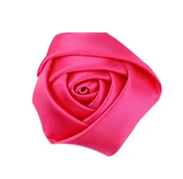 2021 Baby Girls Satin Ribbon Multilayers 3D Fabric Rose Flowers For headbands corsage Kid DIY Christmas Hair Styling Accessories 22 colors