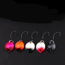 1X 1.4cm/1.8g Fishing Metal Colorful Spoon Baits Spinner Lure Mini Bait for Trout Single Hook Sequins Noise Artificial Hard Bait 746 Z2