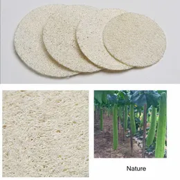 Natürliches Gesichts-Luffa-Pad, Luffa-Make-up-Entfernungsschwamm, Luffa-Peeling und abgestorbene Haut, Bade- und Duschwerkzeug, 6 x 6 cm