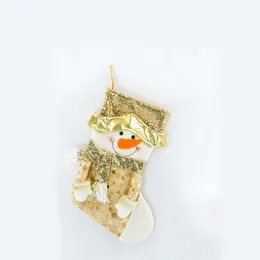 Nyaste stora Santa -paljett Stocking Christmas Apple Bag Ewishe Pise Pendant Candy Gift Socks for Kids Home Party Supplies