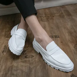 Luxo desginer homens sapatos formaa genuínos coreadores plataforma de lona homens crocodilo masculino casual partys mocassins vestido sapato tamanho 38-45