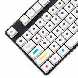 GMK Color Dots ZDA Profil wiśni Unikalny barwnik czcionki Sub grube PBT GK61 Klawiatura Mechaniczna Keyboard ANSI 104 TKL 96 84 68 GMMK