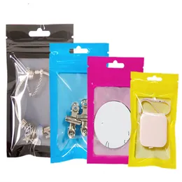 Empty Front transparent bag Plastic food packaging bags Translucent pouch for cellphone case 6*10cm to 18*26cm