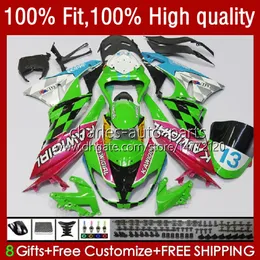 Kawasaki Ninja ZX600C için OEM gövdesi ZX 6R 600 CC 6 R 636 2009 2010 2011 2012 13NO.89 ZX600 ZX636 ZX-6R 2009-2012 ZX-636 600CC ZX6R 09 10 11 12 Enjeksiyon Yeşil Hisse Senedi