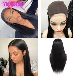 5*5 Lace Front Wig Peruvian Virgin Human Hair 5X5 Wigs Body Wave Straight Natural Color 20-32inch Average Lace Size