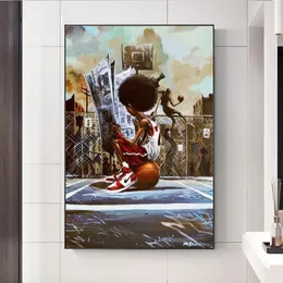 Street art posters and prints for boys on basketball court inspirational poster prints quotes living room wall art pictures