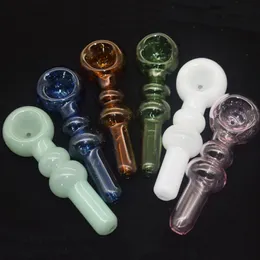 New Arrival 12cm gourd Glass Hand Pipe Hookah Glass Pipes Smoking Tobacco Hand Pipes Spoon Pipe Dab Rigs Glass Bubbler