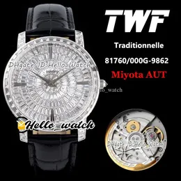 TWF Traditionnelle Biżuteria Zegarki 40mm 82760 / 000g-9852 Gypsophila Diamond Dail Miyota 8215 Automatyczny Zegarek męski 316L Skóra Hello_watch.