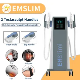 Bantmaskin 2 Handtag EMS Slim Machine Emslim elektromagnetisk muskelbyggnad Fett Burning UltraShape Devices för Salon222