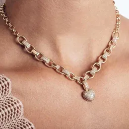 Godki trendig hjärta charm halsband hängsmycke för kvinnor bröllop brud cubic zircon skal dubai party bröllop smycken boho2019 h1022