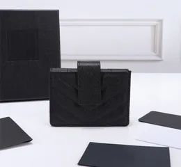Lyxig designers klassiska plånböcker handväska kreditkorthållare mode män och kvinnor 607907