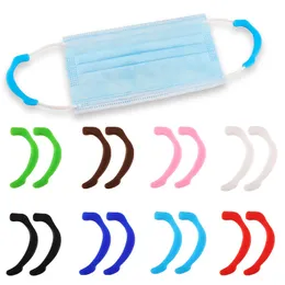 5p grossistmaskis kiseldioxid-gel anti-tryck set glas kedja sträng krok tillbehör mjuk anti-halk anti-pinch anti-smäll osynlig öronskydd cirkulerande skydd