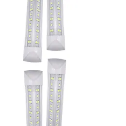 25-pack, LED-butiksljus, 8FT-rör 100W 10000LM 6000K, kallt vit, v Form 144W 6500K 14400LM USAlt